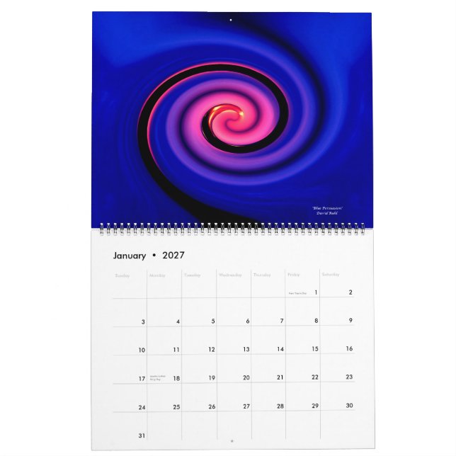 Mural Calendrier 2012 oblique d'art (Jan 2027)