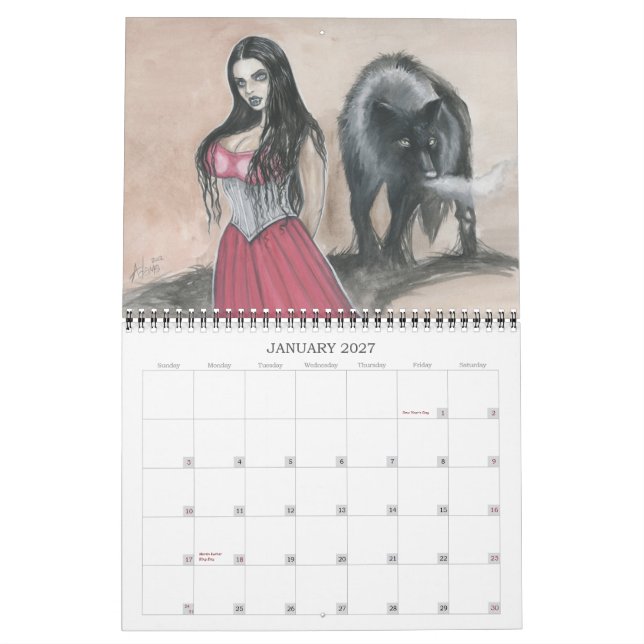 Mural calendrier 2013 d'art (Jan 2027)
