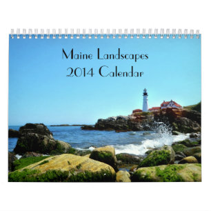Mural Calendrier 2014 de paysage du Maine