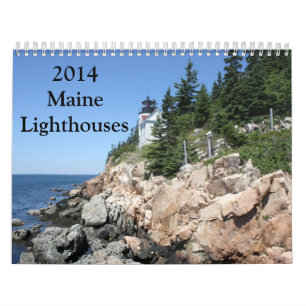 Mural Calendrier 2014 de phare du Maine