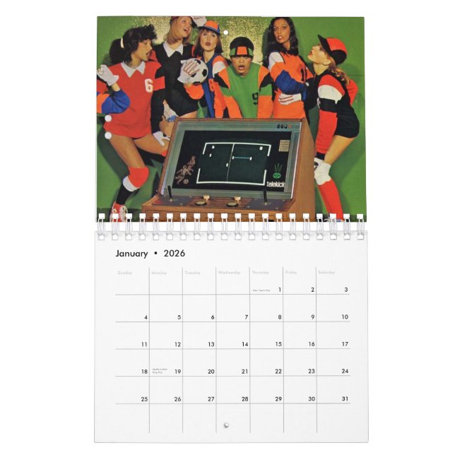 Mural Calendrier 2014 :  Poussins et jeux électroniques (Jan 2026)