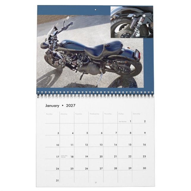 Mural Calendrier 2016 de moto de W3 de Feuling (Jan 2027)