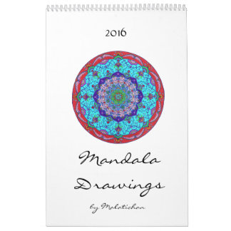 Mural Calendrier 2016 (dessins) de mandala
