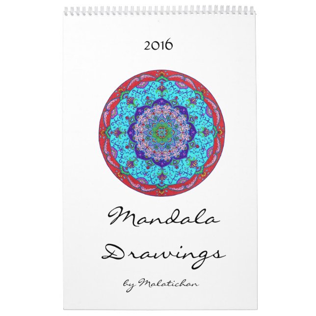 Mural Calendrier 2016 (dessins) de mandala (Protection)