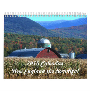 Mural Calendrier 2016 Nouvelle-Angleterre la Belle