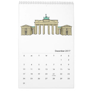 Mural Calendrier 2017 de Berlin