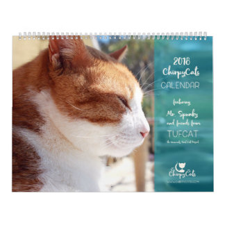 Mural Calendrier 2018 de chat - chats gais