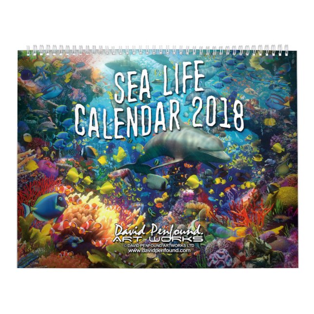 Mural Calendrier 2018 de vie marine (Protection)