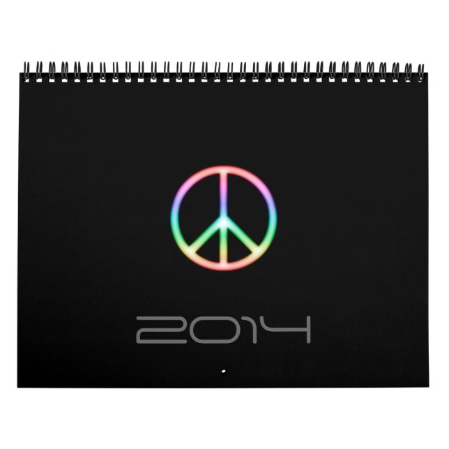 Mural Calendrier 201X de symbole de paix (Protection)