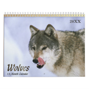 Mural Calendrier 2021 des loups de la faune