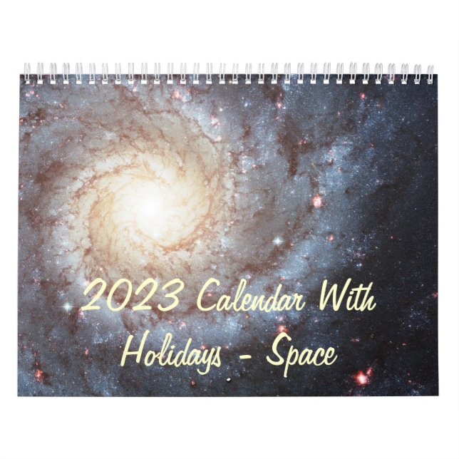 Mural Calendrier 2023 avec jours fériés - Espace (Protection)