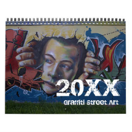 Mural Calendrier 20xx d'art de rue de graffiti