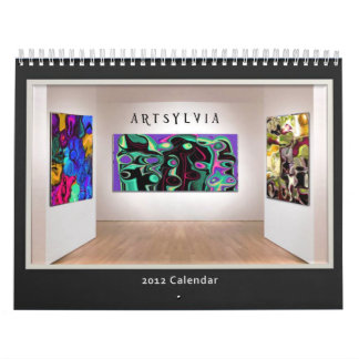 Mural Calendrier abstrait 2012 de collection d'ArtSylvia