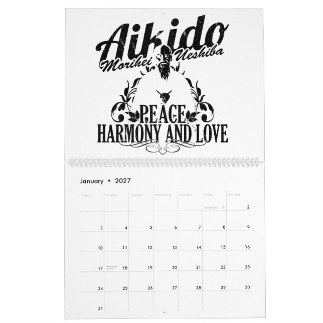 Mural Calendrier Aikido (Jan 2027)