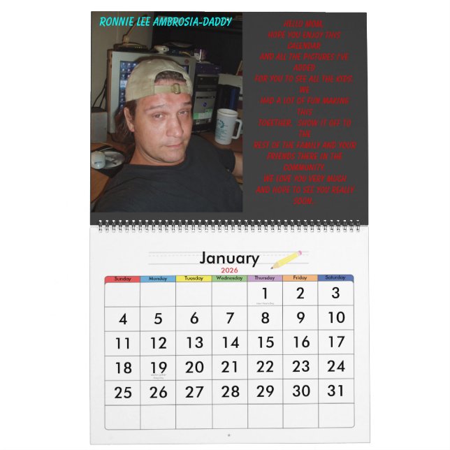 Mural Calendrier Ambrosia (Jan 2026)