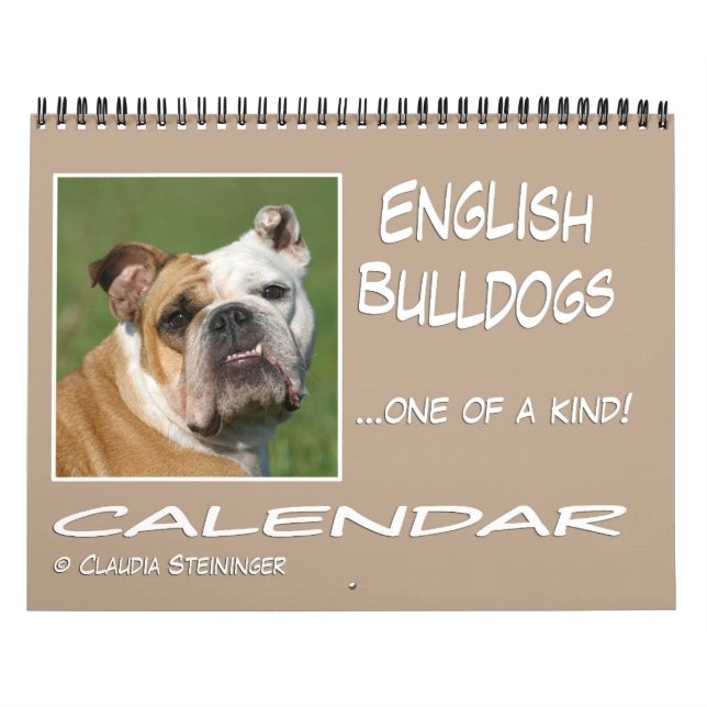 Mural Calendrier anglais 2011 de bouledogue (Protection)