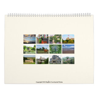 Mural Calendrier anglais des photos 2016 de campagne