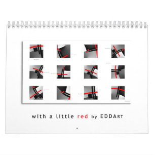 Mural Calendrier ART - avec un peu de rouge
