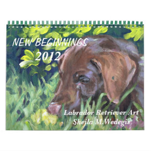 Mural Calendrier artistique de Labrador Retriever 2012