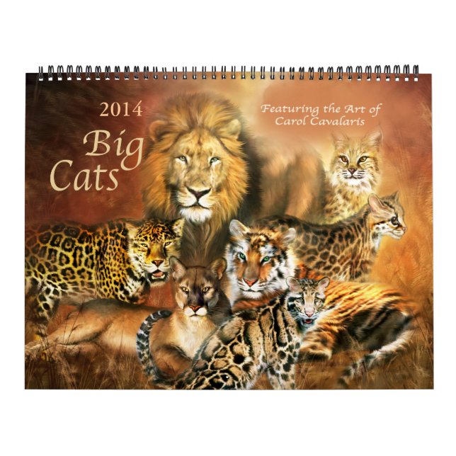 Mural Calendrier artistique des grands chats 2014 (Protection)