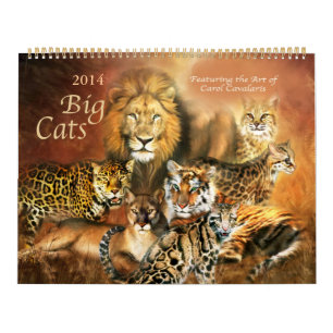 Mural Calendrier artistique des grands chats 2014