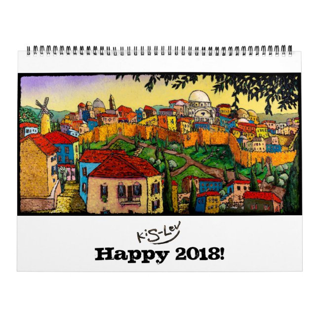 Mural Calendrier artistique Jonathan Kis-Lev 2018 (Protection)