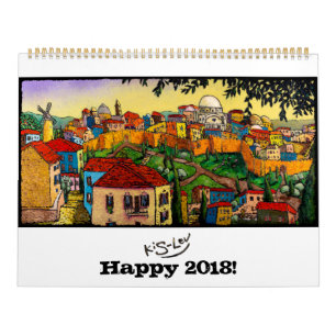 Mural Calendrier artistique Jonathan Kis-Lev 2018