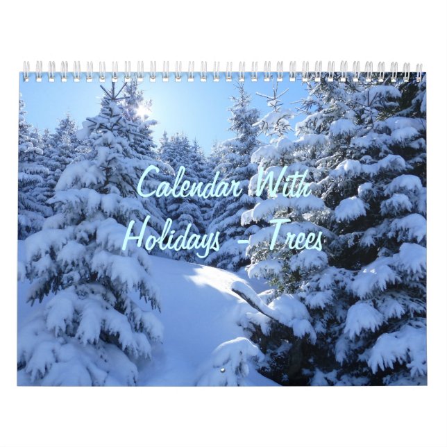 Mural Calendrier Avec Vacances - Arbres (Protection)