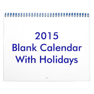 Mural Calendrier Blanc 2015 Avec Vacances Et Fil Bleu