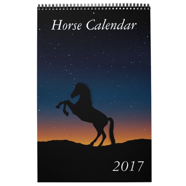 Mural Calendrier Cheval 2017 (Protection)