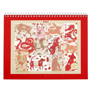 Mural Calendrier chinois d'astrologie de la nouvelle