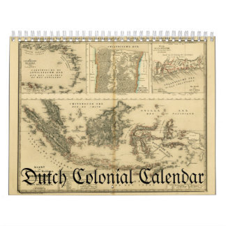 Mural Calendrier colonial néerlandais de cartes