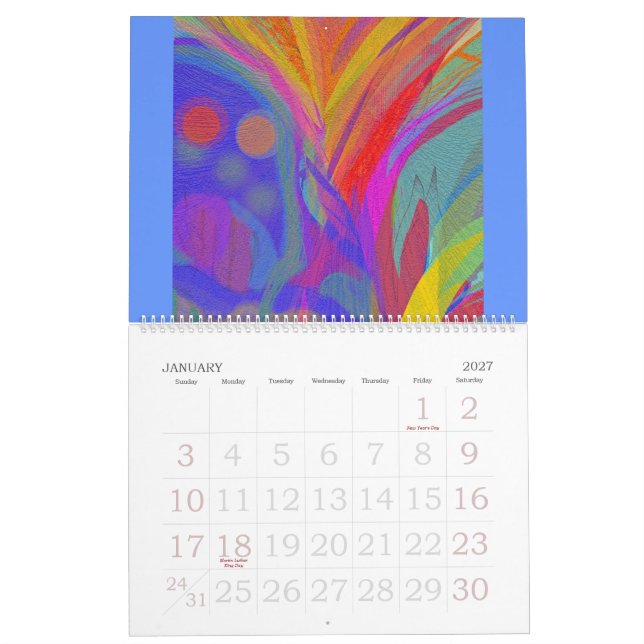 Mural Calendrier d'ABSTRACTION (Jan 2027)
