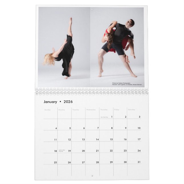 Mural Calendrier d'Alchemy Dance Company (Jan 2026)