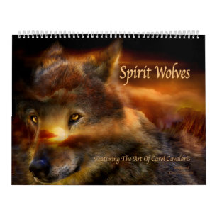 Mural Calendrier d'art de loups d'esprit