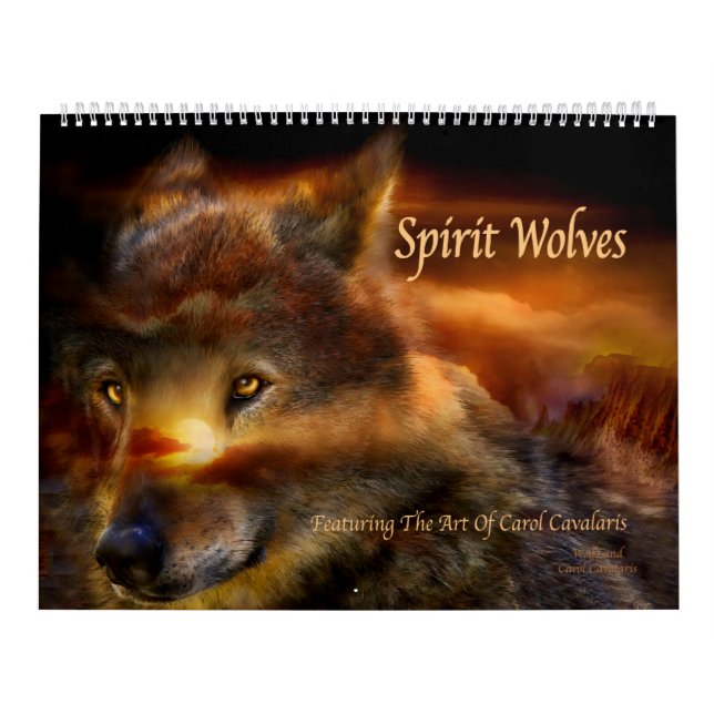 Mural Calendrier d'art de loups d'esprit (Protection)