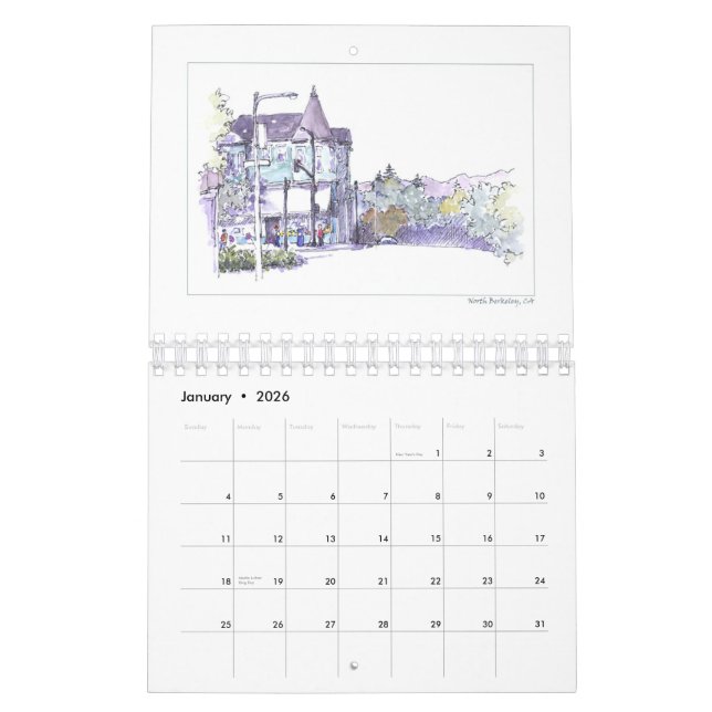 Mural Calendrier de 2008 croquis (Jan 2026)