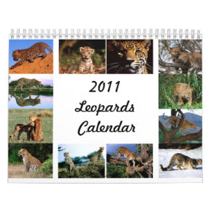 Mural Calendrier de 2011 léopards