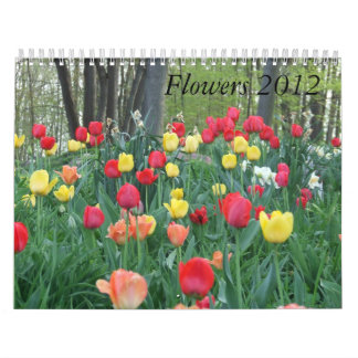 Mural Calendrier de 2012 fleurs