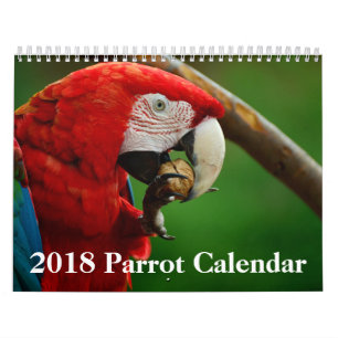 Mural Calendrier de 2018 perroquets