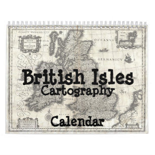 Mural Calendrier de cartographie d'îles britanniques