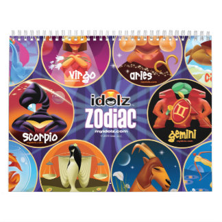 Mural Calendrier de cercle de zodiaque d'Idolz