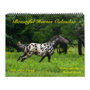 Mural Calendrier de cheval de 12 mois avec des vers de