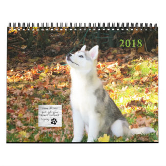 Mural Calendrier de chien de traîneau sibérien