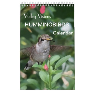 Mural Calendrier de colibri par des visions de vallée