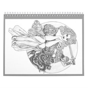 Mural calendrier de dragon