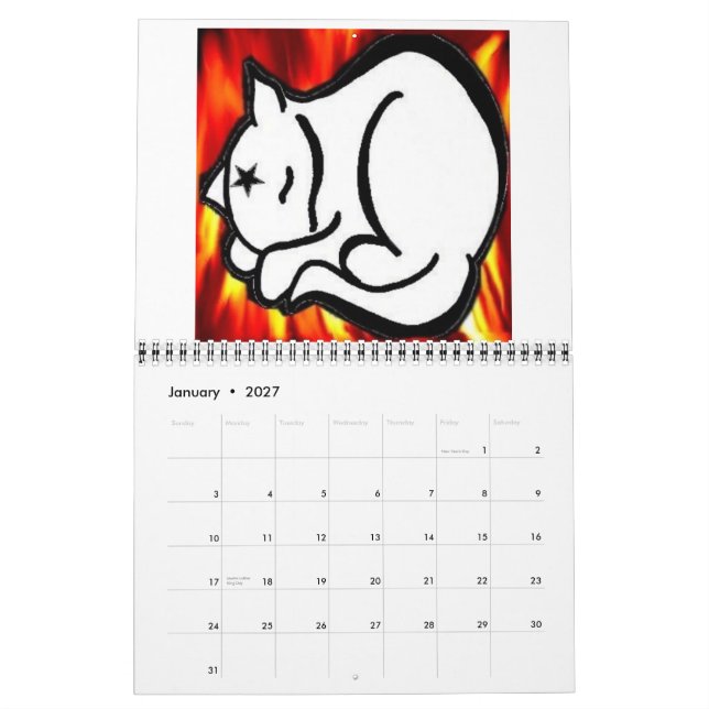 Mural Calendrier de FieryStarCat (Jan 2027)