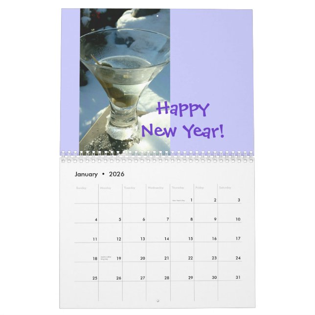 Mural Calendrier de fins gourmets (Jan 2026)
