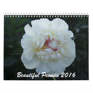 Mural Calendrier de fleur des pivoines 2016