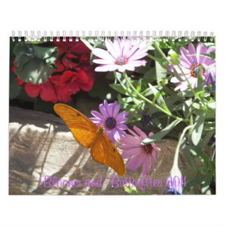 Mural Calendrier de fleurs et de papillons 2011